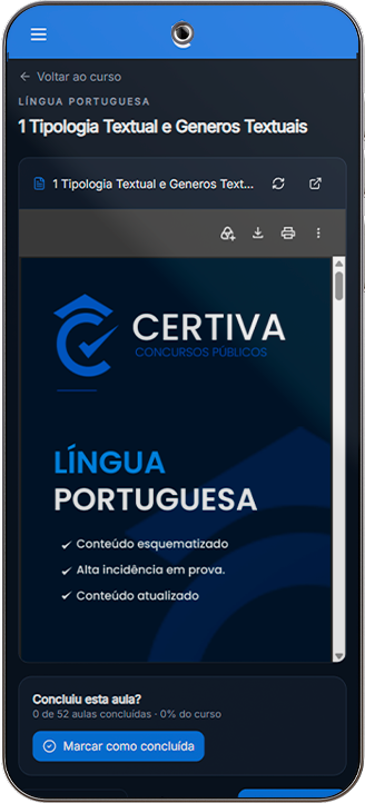 Apostila Esquematizada — tela no celular